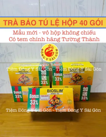 [1 HỘP] Trà Giảm Cân Bảo Tú Lệ Bio Slim - Thảo Mộc Detox Hỗ Trợ Giảm Cân Hiệu Quả - Hàng Chính Hãng, Tem Cào Kiểm Tra 40 Gói