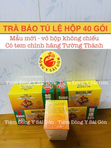 [1 HỘP] Trà Giảm Cân Bảo Tú Lệ Bio Slim - Thảo Mộc Detox Hỗ Trợ Giảm Cân Hiệu Quả - Hàng Chính Hãng, Tem Cào Kiểm Tra 40 Gói
