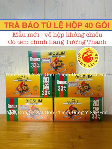[1 HỘP] Trà Giảm Cân Bảo Tú Lệ Bio Slim - Thảo Mộc Detox Hỗ Trợ Giảm Cân Hiệu Quả - Hàng Chính Hãng, Tem Cào Kiểm Tra 40 Gói