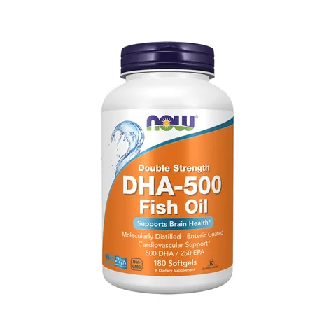 Viên uống bổ não DHA 500 Now Foods - Hỗ trợ tăng cường trí nhớ và sức khỏe não bộ cho người lớn, lọ 180 viên 749630