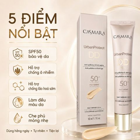 Kem chống nắng nâng tông Casmara UrbanProtect DD Cream SPF50 50ml - Chống lão hoá, chống oxy hoá
