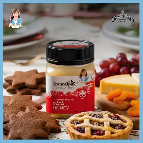 Mật ong Rata hữu cơ nguyên chất New Zealand TranzAlpine Certified Organic Rata Honey 250g