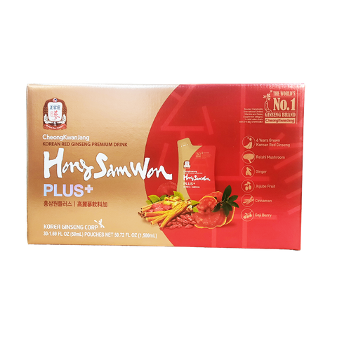  Hồng sâm Đỏ Plus - Hong Sam Won Plus+ Thùng 30 gói