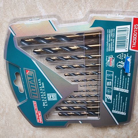 BỘ MŨI KHOAN KIM LOẠI HSS TOTAL TACSD0125 – 12 CHI TIẾT ĐA KÍCH THƯỚC