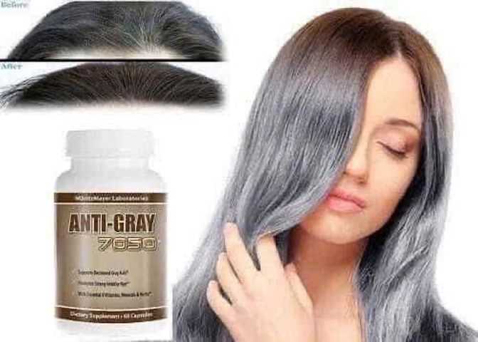 Viên Uống Giảm Tóc Bạc Sớm AntiGray Hair 7050 - Hỗ Trợ Tóc Khỏe Mạnh, Bóng Mượt, Xuất Xứ Mỹ, Dành Cho Nam Nữ
