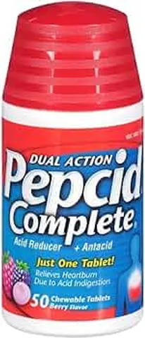 Viên ngậm giảm đau bao tử, ợ nóng Pepcid Complete 50v. Chewable Tablets Berry Flavor.cua my