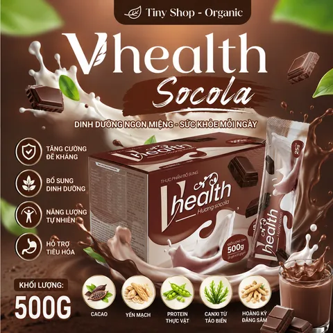 Vhealth Socola Chính Hãng - Ngũ Cốc Dinh Dưỡng, Bổ Sung Vitamin & Chất Xơ