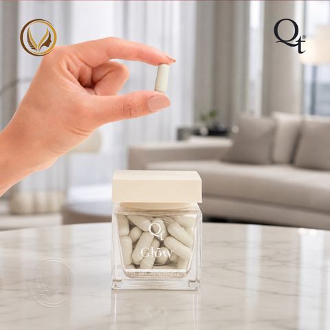 Viên uống trắng da, làm đều màu da toàn thân QT Glow 60 viên - Chính hãng New Zealand