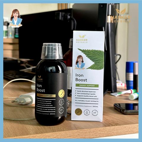 Siro bổ máu, cấp sắt cho mẹ bầu & người thiếu máu New Zealand Harker Herbals Iron Boost 200ml