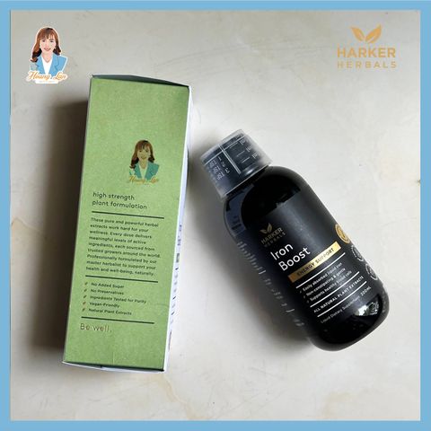 Siro bổ máu, cấp sắt cho mẹ bầu & người thiếu máu New Zealand Harker Herbals Iron Boost 200ml