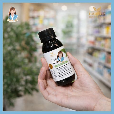 Siro bổ máu, cấp sắt cho mẹ bầu & người thiếu máu New Zealand Harker Herbals Iron Boost 200ml