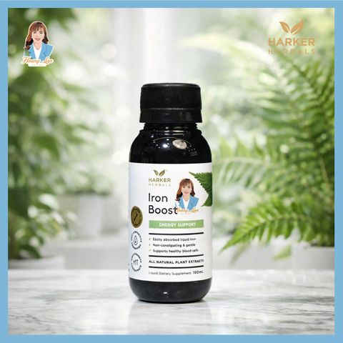 Siro bổ máu, cấp sắt cho mẹ bầu & người thiếu máu New Zealand Harker Herbals Iron Boost 200ml