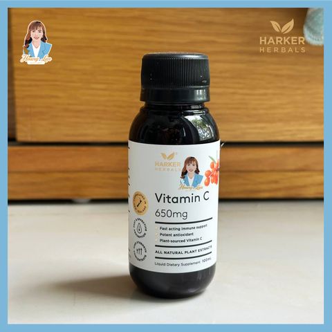 Siro bổ sung Vitamin C tăng đề kháng cho cả gia đình New Zealand Harker Herbals Vitamin C 650mg Syrup 100ml
