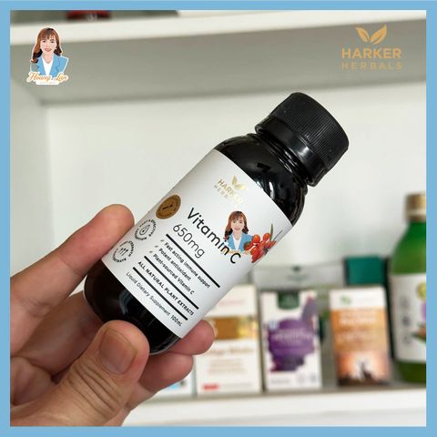 Siro bổ sung Vitamin C tăng đề kháng cho cả gia đình New Zealand Harker Herbals Vitamin C 650mg Syrup 100ml