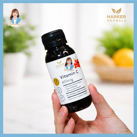 Siro bổ sung Vitamin C tăng đề kháng cho cả gia đình New Zealand Harker Herbals Vitamin C 650mg Syrup 100ml