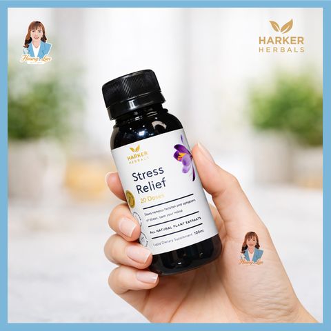 Siro giảm stress, căng thẳng thần kinh New Zealand Harker Herbals Stress Relief 200ml