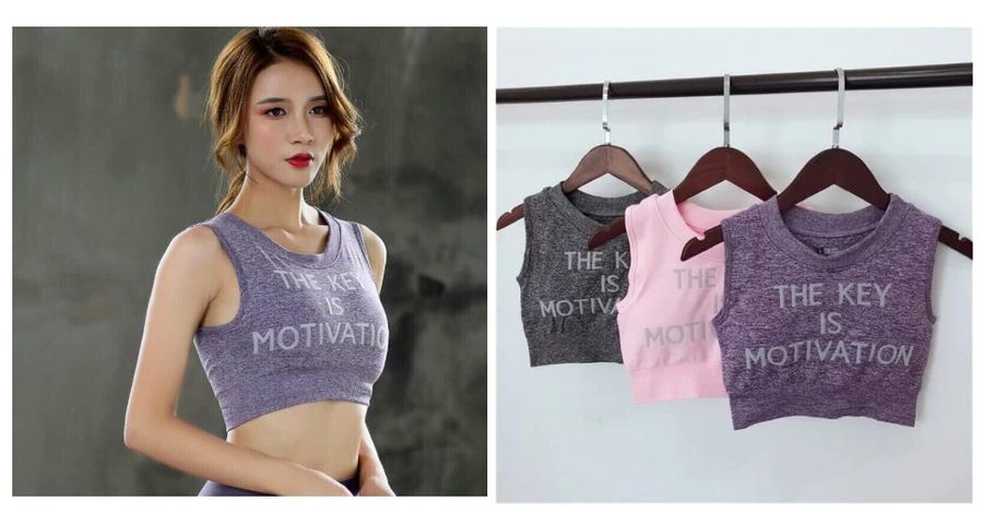 NEW 2025 Áo Thun Nữ Croptop Sát Nách The Key Năng Động