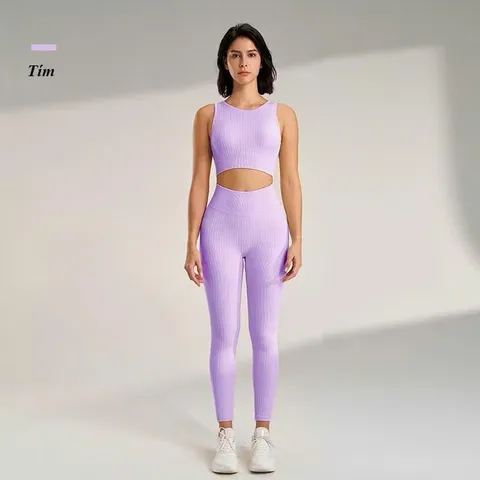 NEW 2025 Bộ quần áo nữ tập Gym, Yoga Chất dệt gân Naqi