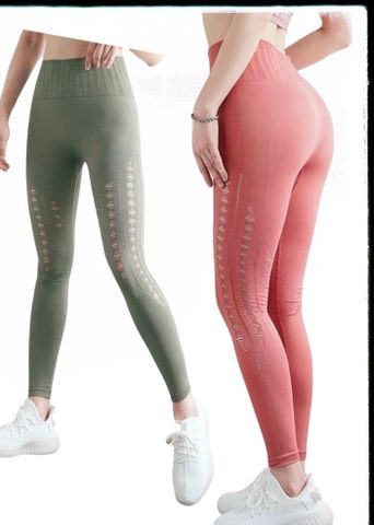 Quần Tập Yoga, Thể Thao, Đồ Tập Gym Nữ Cạp Cao, Gen Mút Cơ Thể Chất Dệt Kim Dáng Dài