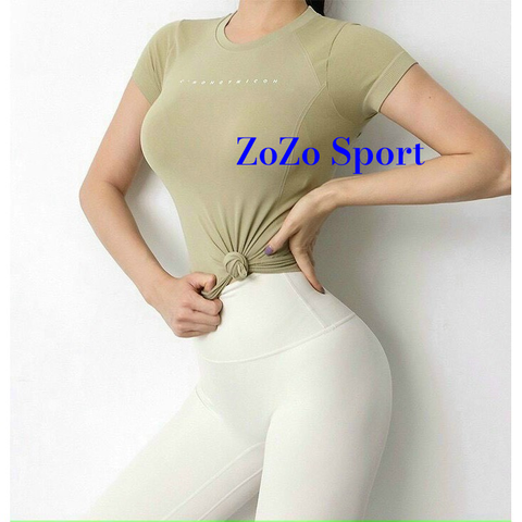 Áo thun thể thao nữ tập yoga , gym ôm body co giãn đa chiều