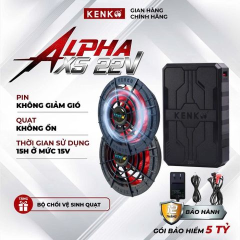 Áo Điều Hòa Nhật Bản Kenko Alpha X5 22V – Pin 24.000mah (Chat với shop để chọn Sz và màu áo)