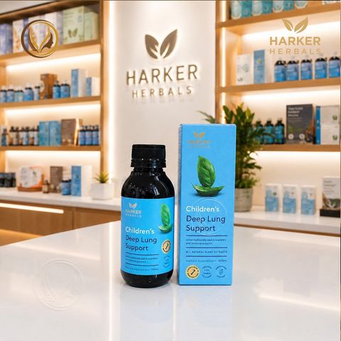 Siro bổ phổi, giảm ho chuyên sâu cho trẻ em Harker Herbals Children’s Deep Lung Support 150ml