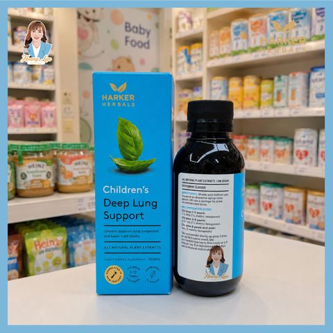 Siro bổ phổi, giảm ho cho trẻ em New Zealand Harker Herbals Children’s Deep Lung Support 150ml
