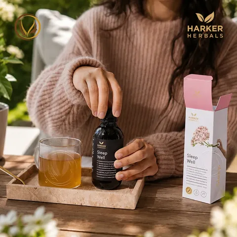 Siro ngủ ngon, hỗ trợ dễ ngủ và giúp ngủ sâu giấc Harker Herbals Sleep Well 200ml - Chính hãng New Zealand