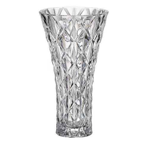 Lọ hoa Memphis trắng 30.5cm Crystal Bohemia