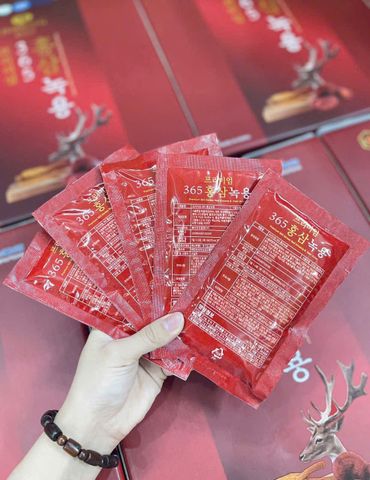 Hồng sâm nhung hươu 365 Premium hộp 60 gói x 70ml