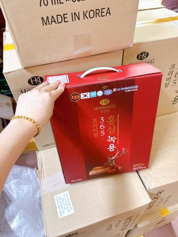 Hồng sâm nhung hươu 365 Premium hộp 60 gói x 70ml