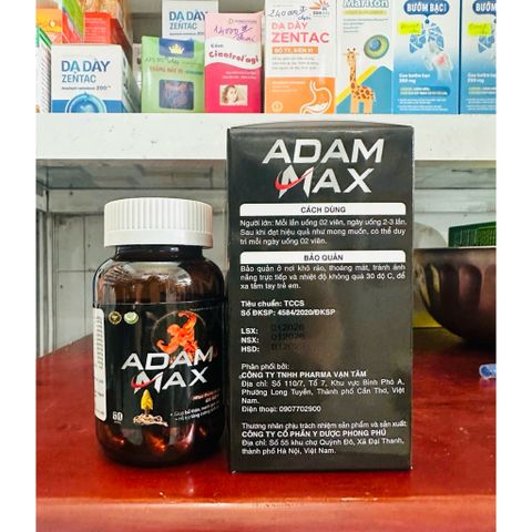 Viên uống ADAM MAX tăng cường hỗ trợ sức khoẻ Nam giới (Hộp 60 viên)