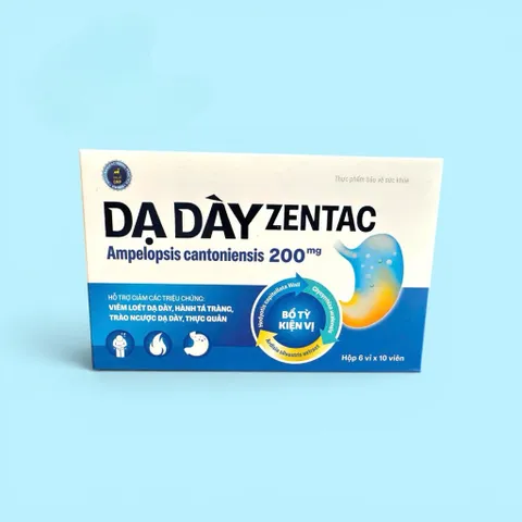 Dạ Dày ZENTAC hỗ trợ giảm viêm loét,hành tá tràng,trào ngược thực quản(Hộp 60viên)
