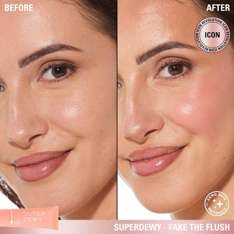 Má Hồng Dạng Kem Revolution Liquid Blush Super Dewy Màu Fake The Flush / Flushing For You 15ml