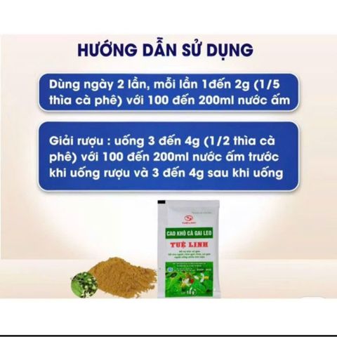 Cao Khô Cà Gai Leo Tuệ Linh_Giải rượu,hạ men gan, bảo vệ gan, ức chế viêm gan vi.rút, đưa về âm tính