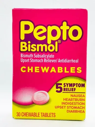 Kẹo ngậm hỗ trợ dạ dày Pepto Bismol vị Original 30 viên