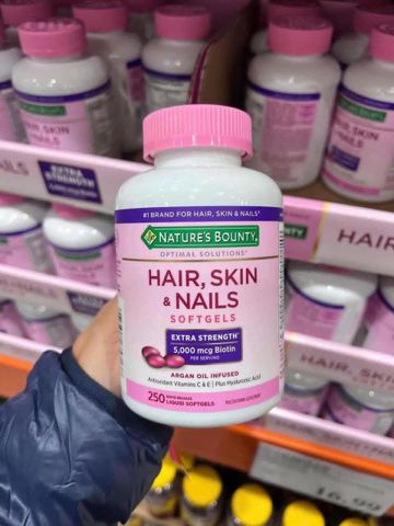 Viên uống đẹp da tóc và móng Nature’s Bounty Hair Skin & Nails 250 viên