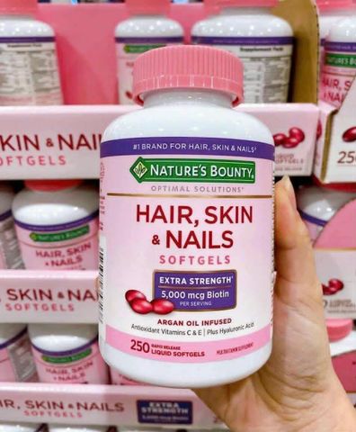 Viên uống đẹp da tóc và móng Nature’s Bounty Hair Skin & Nails 250 viên