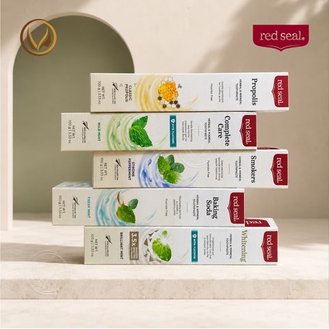 Kem đánh răng loại bỏ ố vàng, khử mùi hôi do hút thuốc lá Red Seal Smokers Toothpaste Strong Peppermint 100g