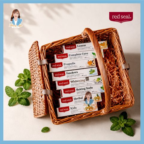 Kem đánh răng giảm ố vàng, khử mùi hôi do hút thuốc lá New Zealand Red Seal Smokers Toothpaste Strong Peppermint 100g