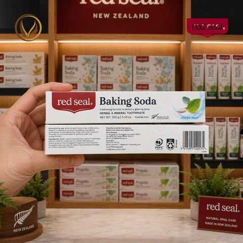Kem đánh răng baking soda và bạc hà tươi mát Red Seal Baking Soda Toothpaste Fresh Mint 100g