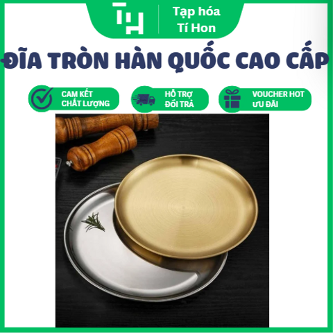 Đĩa tròn Hàn Quốc, khay trang trí, đựng thức ăn (TH615)