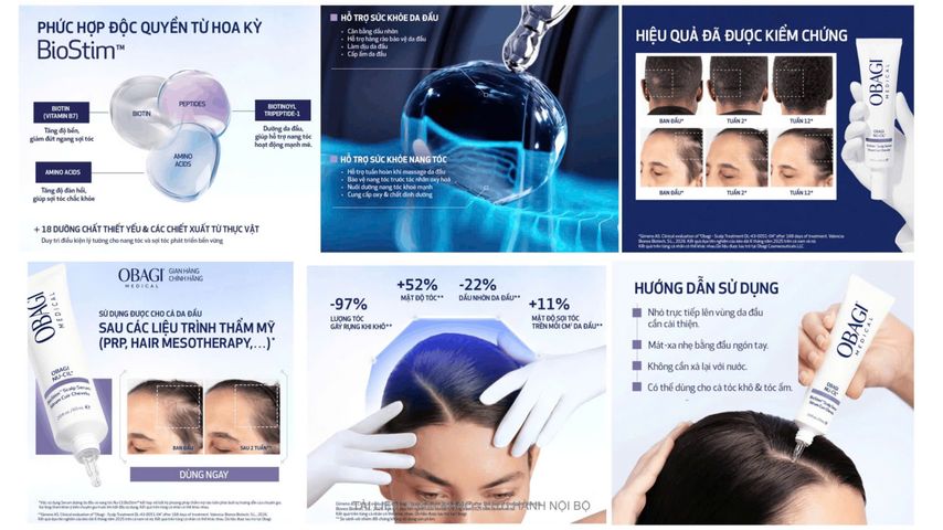Serum Dưỡng Da Đầu & Nang Tóc Obagi Nu-cil® Biostim™ 60ml  dưỡng da đầu khỏe mạnh, bảo vệ nang tóc, giảm tình trạng tóc thưa mỏng và đứt gãy thương hiệu mỹ
