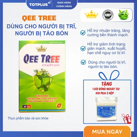 Qee Tree Kingphar – Hỗ Trợ Giảm Triệu Chứng Trĩ, Táo Bón (Hộp 40 Viên)