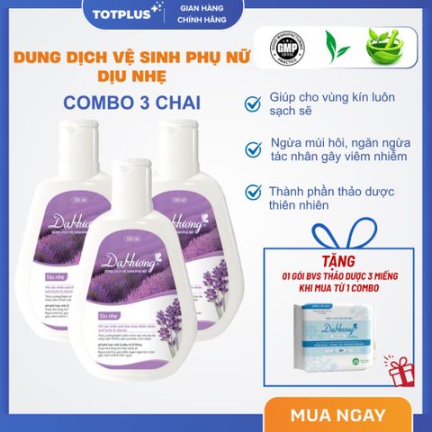 Combo 3 Chai Dung Dịch Vệ Sinh Phụ Nữ Dạ Hương 100ml – Thoáng Sạch, Chăm Sóc Toàn Diện, Dịu Nhẹ