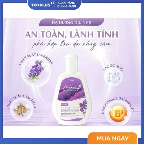 Combo 3 Chai Dung Dịch Vệ Sinh Phụ Nữ Dạ Hương 100ml – Thoáng Sạch, Chăm Sóc Toàn Diện, Dịu Nhẹ