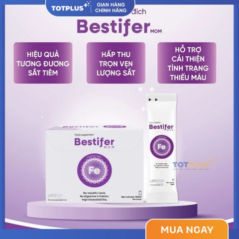 Sắt Bestifer Mom - Bổ Sung Sắt Dễ Hấp Thu, Giảm Thiếu Máu, Không Táo Bón