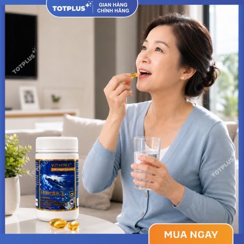 Vitatree Omega 3 - Hàng Nhập Khẩu Úc – Hỗ Trợ Tim Mạch, Não Bộ, Trí Nhớ Và Thị Lực - Lọ 150 Viên