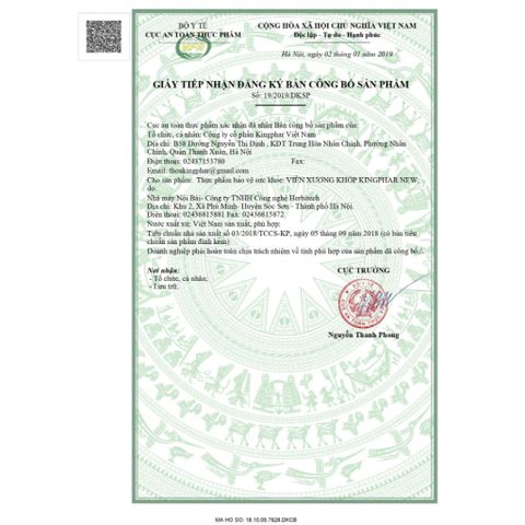 Viên Xương Khớp Kingphar New – Hỗ Trợ Xương Khớp Chắc Khỏe - Hộp 40 Viên