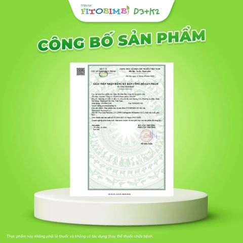 Fitobimbi D3,K2 Cho Trẻ Sơ Sinh, Trẻ Nhỏ–Vitamin D3,K2 Hỗ Trợ Phát Triển Chiều Cao,Hấp Thu Canxi Tốt